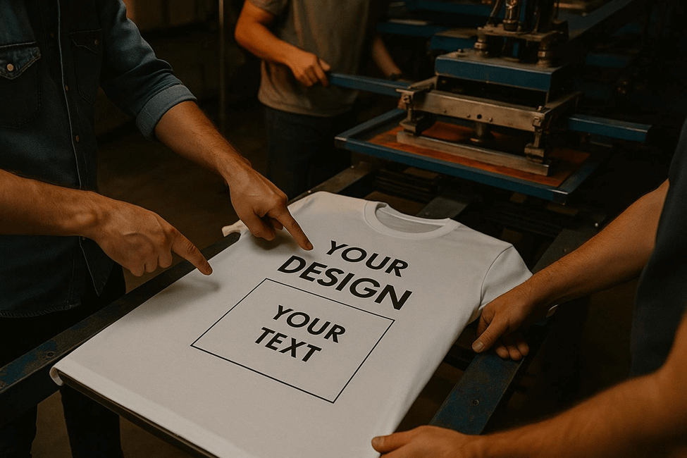 T-shirt with Logo, Design and Text